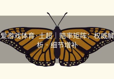 爱游戏体育·土超｜赔率矩阵：权威解析 · 细节增补
