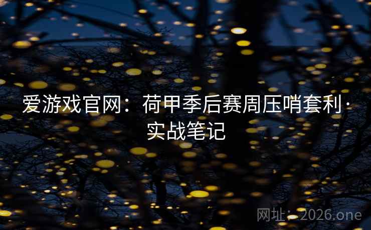 爱游戏官网:荷甲季后赛周压哨套利·实战笔记 爱游戏官网:荷甲季后赛周压哨套利·实战笔记