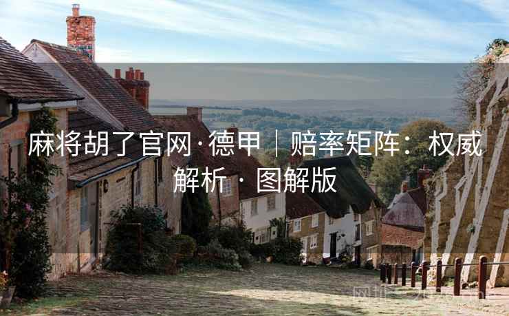 麻将胡了官网·德甲｜赔率矩阵：权威解析 · 图解版