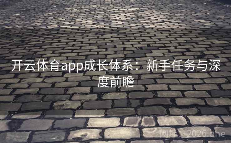 开云体育app成长体系：新手任务与深度前瞻