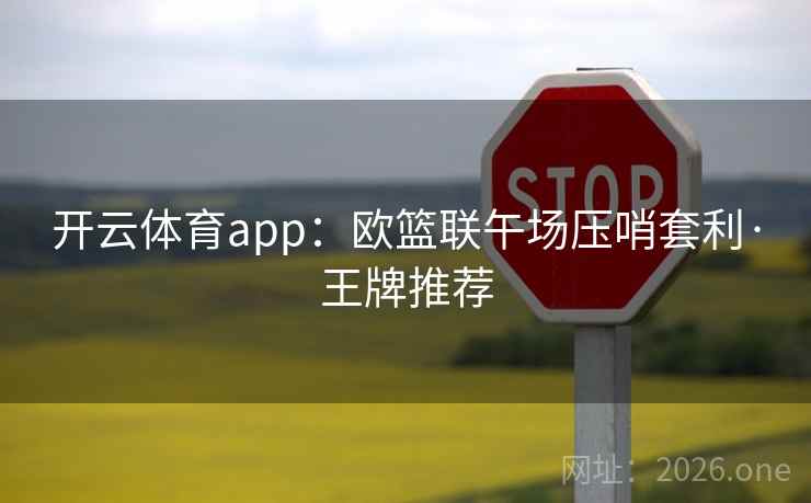 开云体育app：欧篮联午场压哨套利·王牌推荐