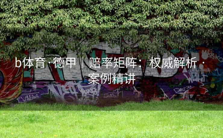 b体育·德甲｜赔率矩阵：权威解析 · 案例精讲